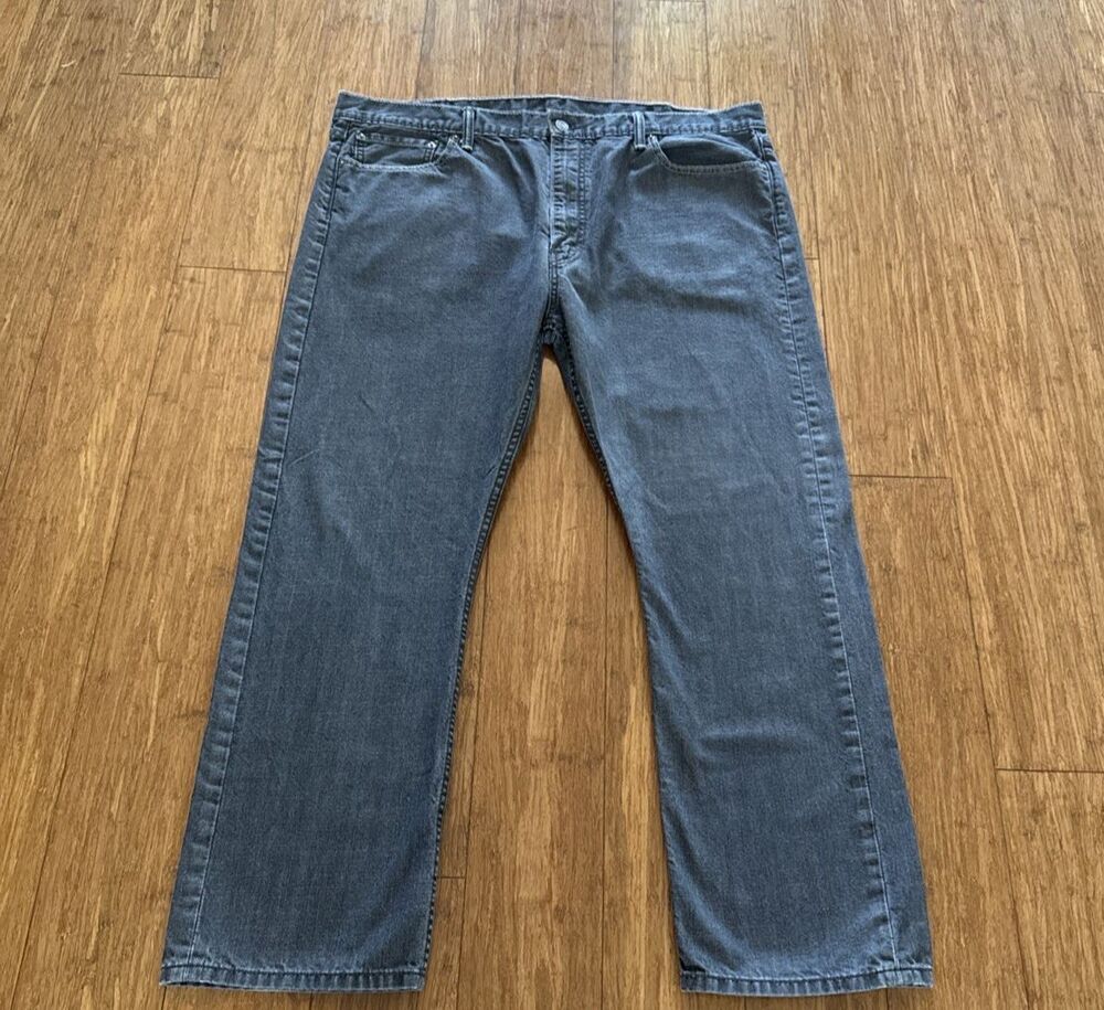 Levi's 513 Jeans 42 x 30- Black Wash Faded Denim Men's